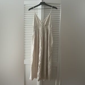 Cream Maxi Dress with Adjustable straps
